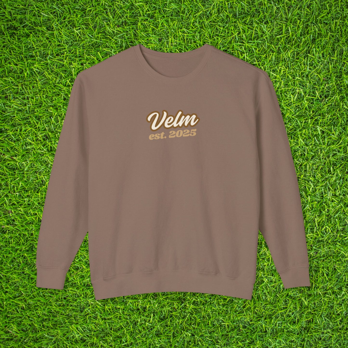 Unisex Lightweight Crewneck Sweatshirt - Velum Est. 2025 Mountain Sunrise Design